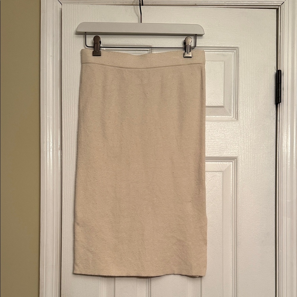 Rachel Zoe sweater Cream Women's pencil Skirt small Anthropologie Bodycon
